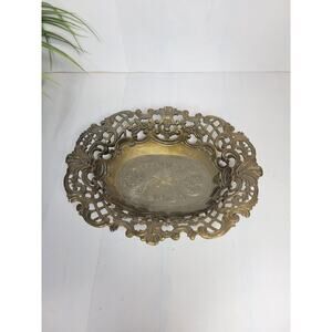 Vintage Pierced Brass Bowl